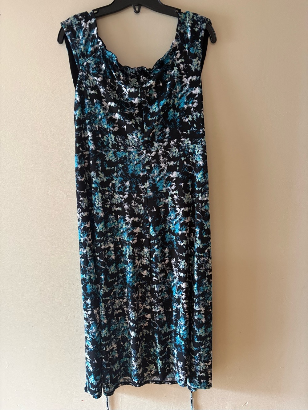 Axcess Liz Claiborne Abstract geometric Floral like Midi Dress, Sz XL. - Picture 7 of 14